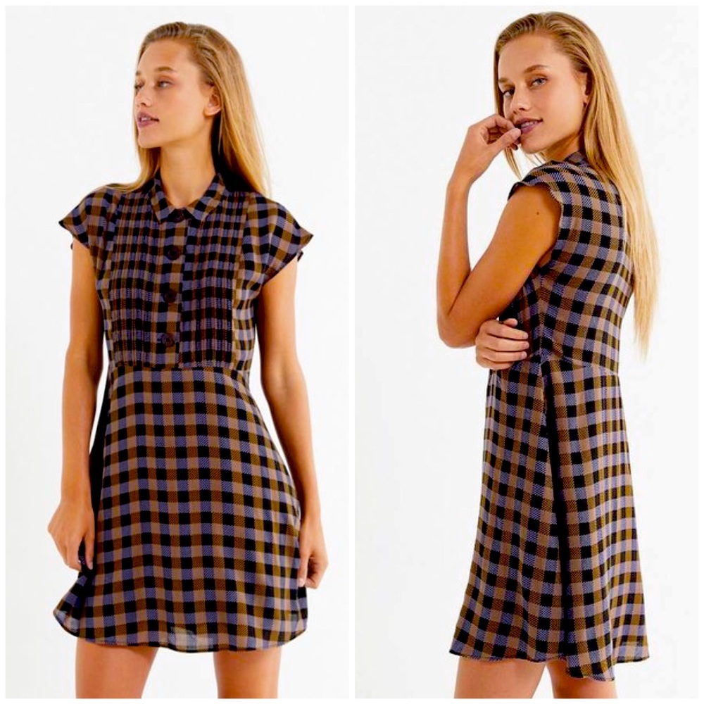 NWOT UO Nancy Short Sleeve Shirt Dress (XS)